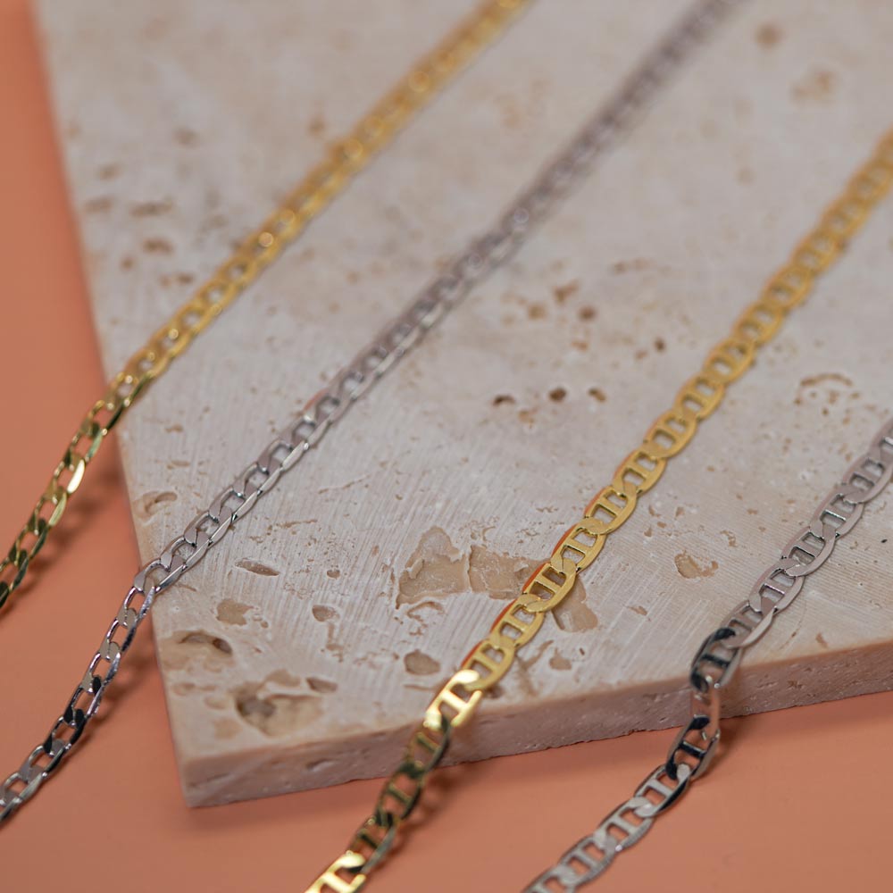 Fashion Hollow Pig Nose Chain 925 Sterling Silver Stacking Chain Necklace