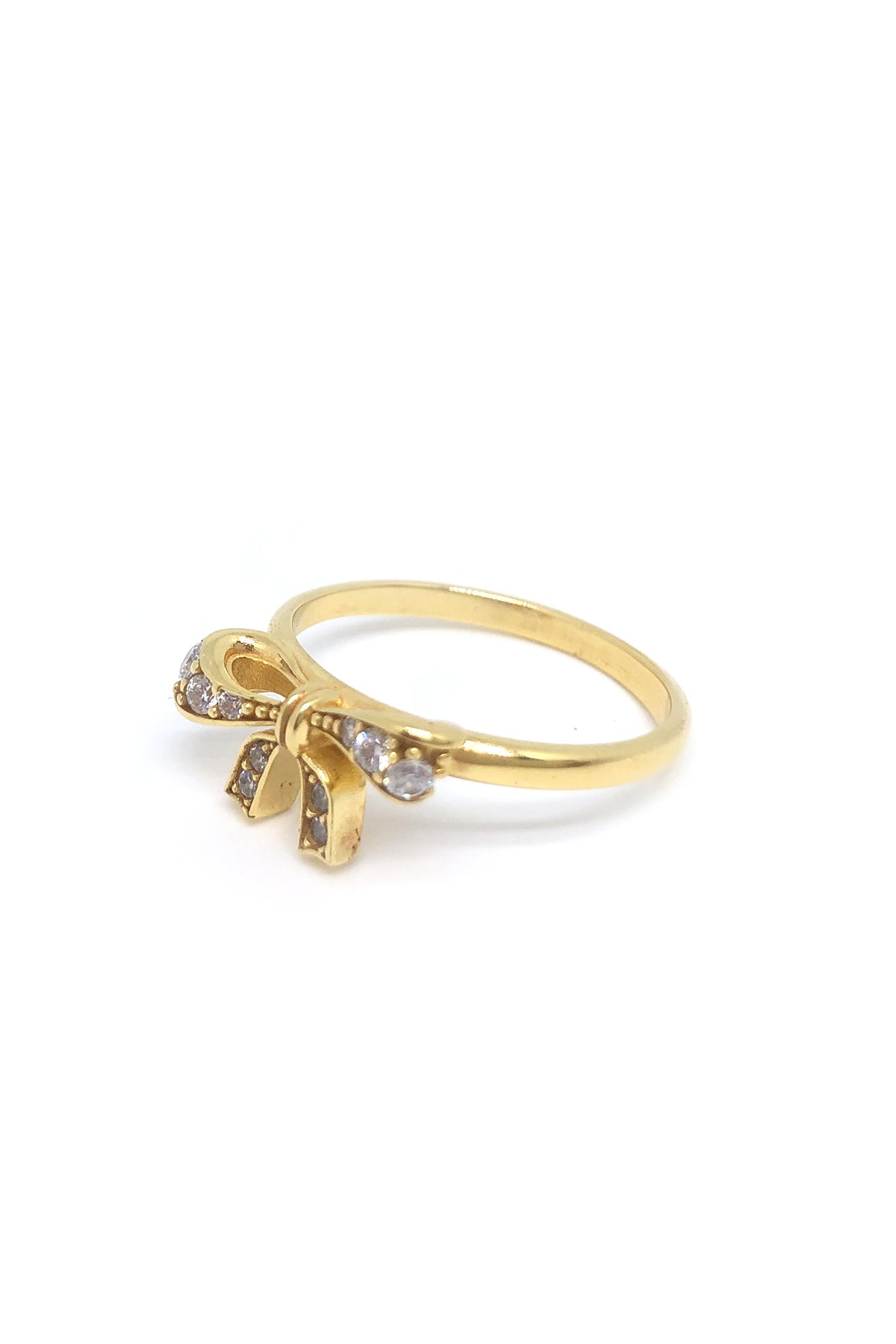 Elegant Bow Silver-Plated Ring